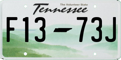 TN license plate F1373J
