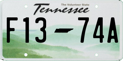 TN license plate F1374A