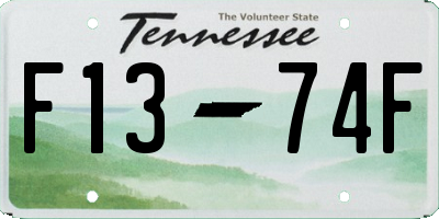 TN license plate F1374F