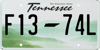 TN license plate F1374L