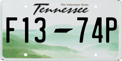 TN license plate F1374P