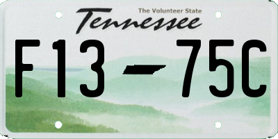 TN license plate F1375C