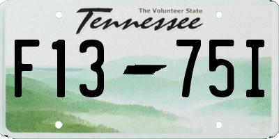 TN license plate F1375I