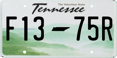 TN license plate F1375R