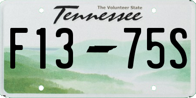 TN license plate F1375S