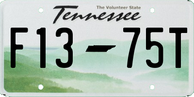 TN license plate F1375T