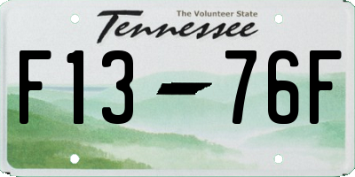 TN license plate F1376F