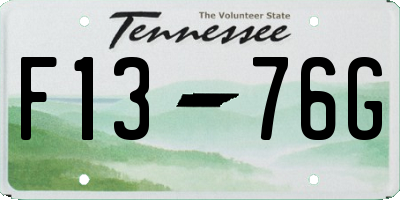 TN license plate F1376G