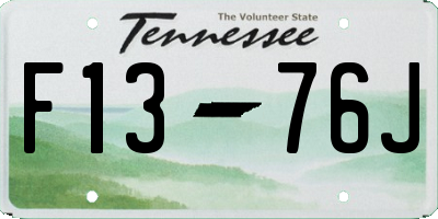 TN license plate F1376J