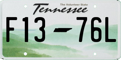 TN license plate F1376L