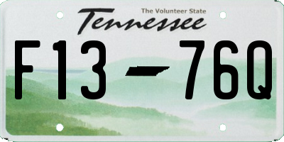 TN license plate F1376Q