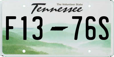 TN license plate F1376S