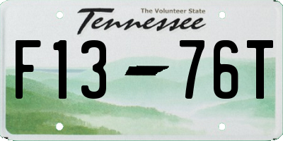 TN license plate F1376T