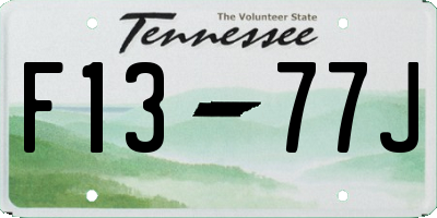 TN license plate F1377J