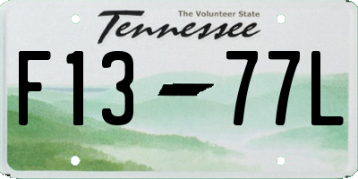 TN license plate F1377L
