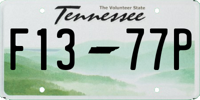 TN license plate F1377P