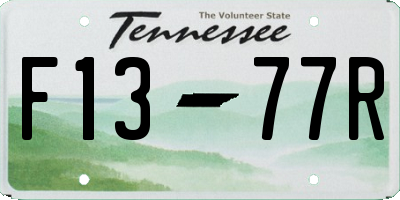 TN license plate F1377R
