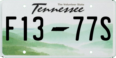 TN license plate F1377S