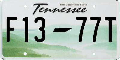 TN license plate F1377T