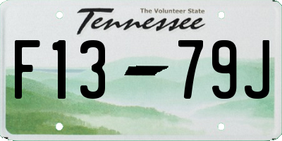 TN license plate F1379J