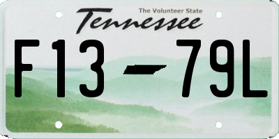 TN license plate F1379L