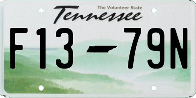 TN license plate F1379N