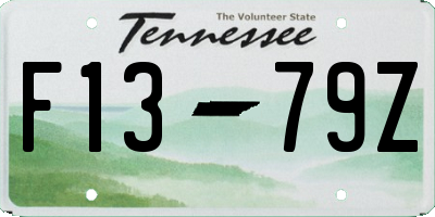 TN license plate F1379Z