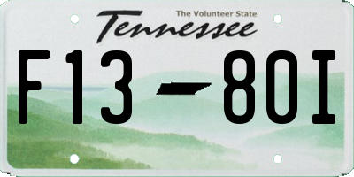 TN license plate F1380I