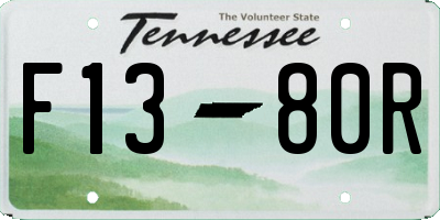 TN license plate F1380R