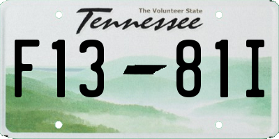 TN license plate F1381I