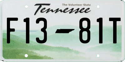 TN license plate F1381T