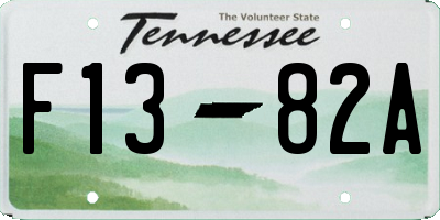 TN license plate F1382A
