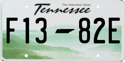 TN license plate F1382E