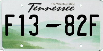 TN license plate F1382F