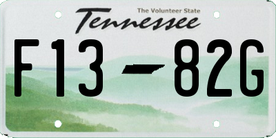 TN license plate F1382G