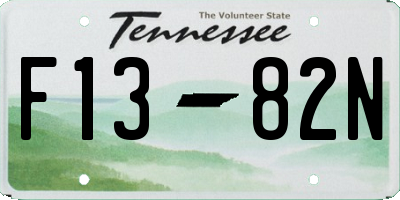 TN license plate F1382N