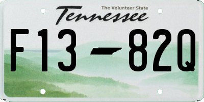 TN license plate F1382Q