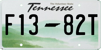 TN license plate F1382T