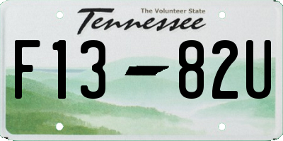 TN license plate F1382U