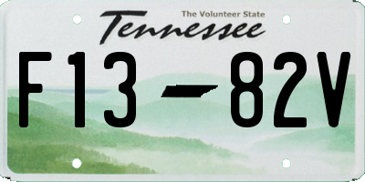 TN license plate F1382V