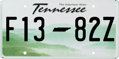 TN license plate F1382Z