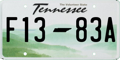 TN license plate F1383A