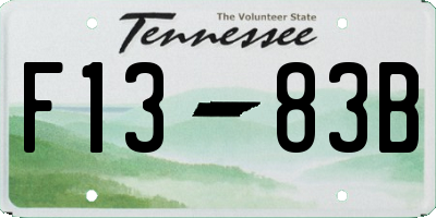 TN license plate F1383B