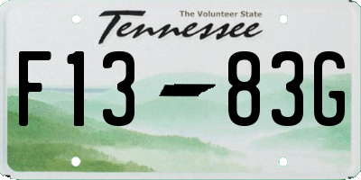 TN license plate F1383G