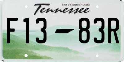 TN license plate F1383R
