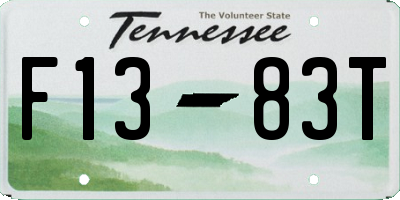 TN license plate F1383T