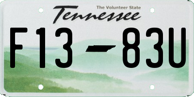 TN license plate F1383U