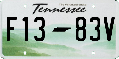 TN license plate F1383V
