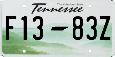 TN license plate F1383Z
