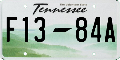 TN license plate F1384A